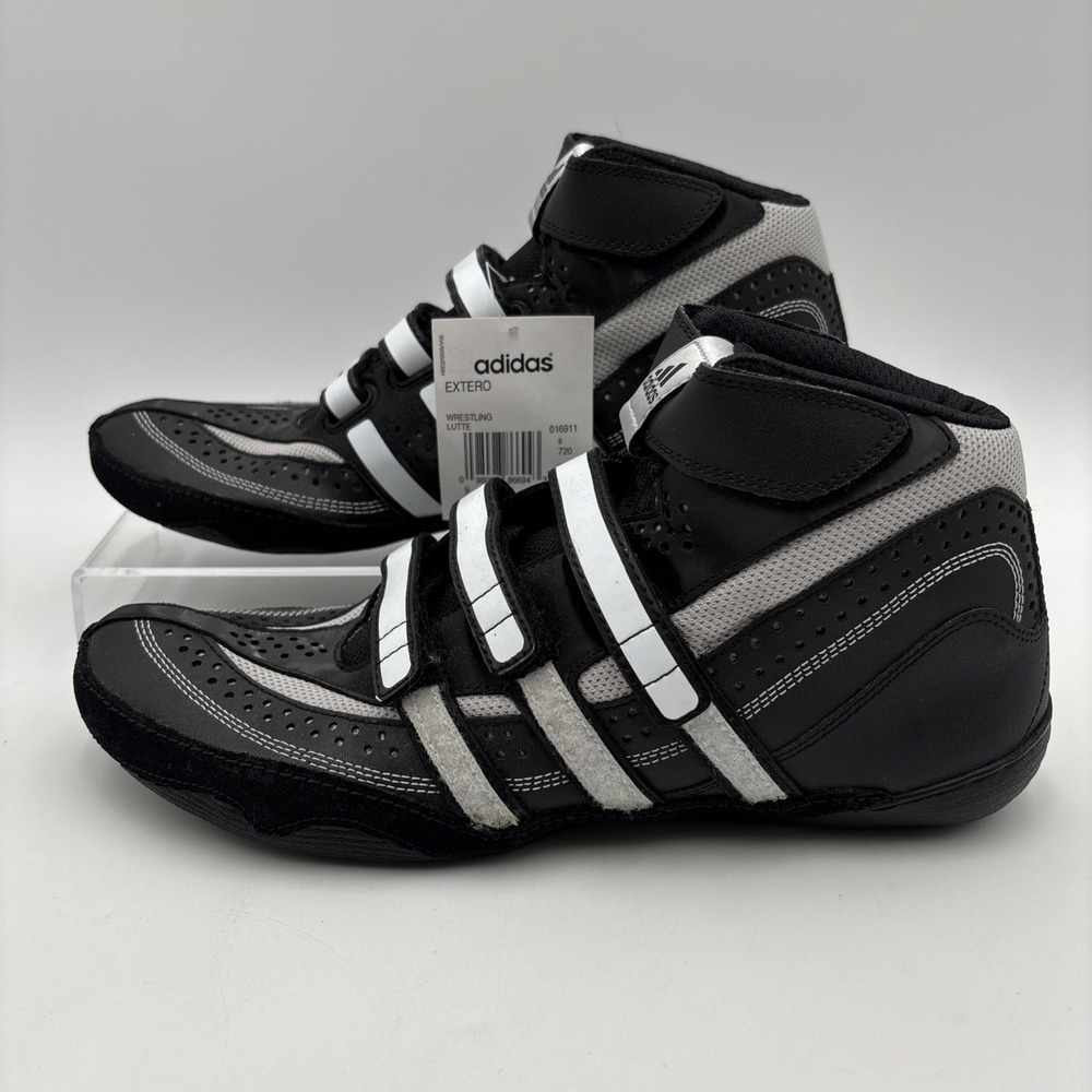 Adidas Extero RARE Impact Wrestling Shoes 016911 Mens 9.5 Gray Black Vintage NWT